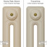 CI-RK-CREAM-031 - Rook Cream 2 Column Victorian Cast Iron Radiator H460mm x W944mm CI-RK-CREAM-031 - Rook Cream 2 Column Victorian Cast Iron Radiator H460mm x W944mm